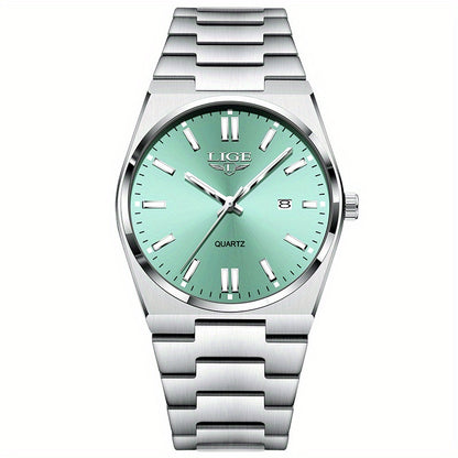 LIGE Stylish Vintage Design Women'S Quartz Timepiece Classic Date Quartz Watch for Men with Luminous Features