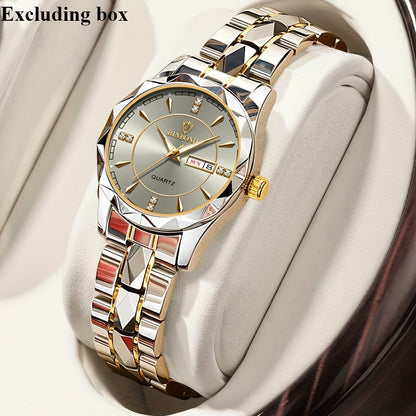 BINBOND Luxury Fashion Calendar Date Women's Quartz Watch