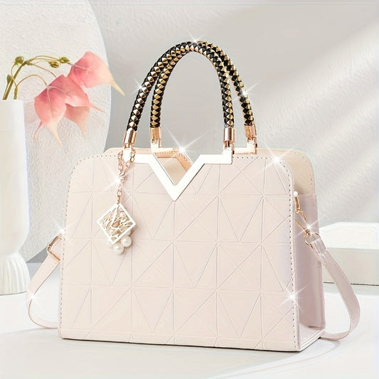 Large Capacity Tote Bag for Women, Stylish New Summer Casual Versatile Shoulder Bag with Premium Texture, Perfect Work Commute Gift