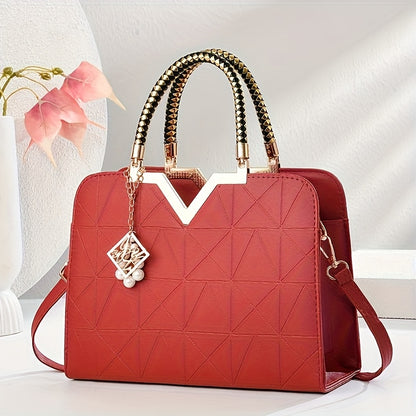 Large Capacity Tote Bag for Women, Stylish New Summer Casual Versatile Shoulder Bag with Premium Texture, Perfect Work Commute Gift