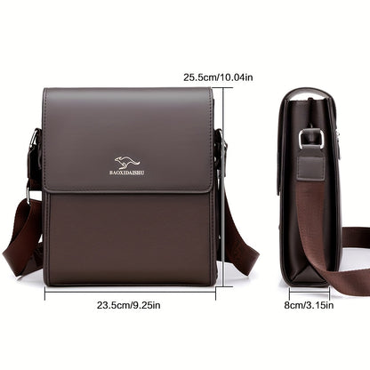 KADIDAISHU Men'S Business Messenger Bag - Black Crossbody with Adjustable Strap, Multiple Compartments for Daily Commute & Casual Use, Crossbody Ba