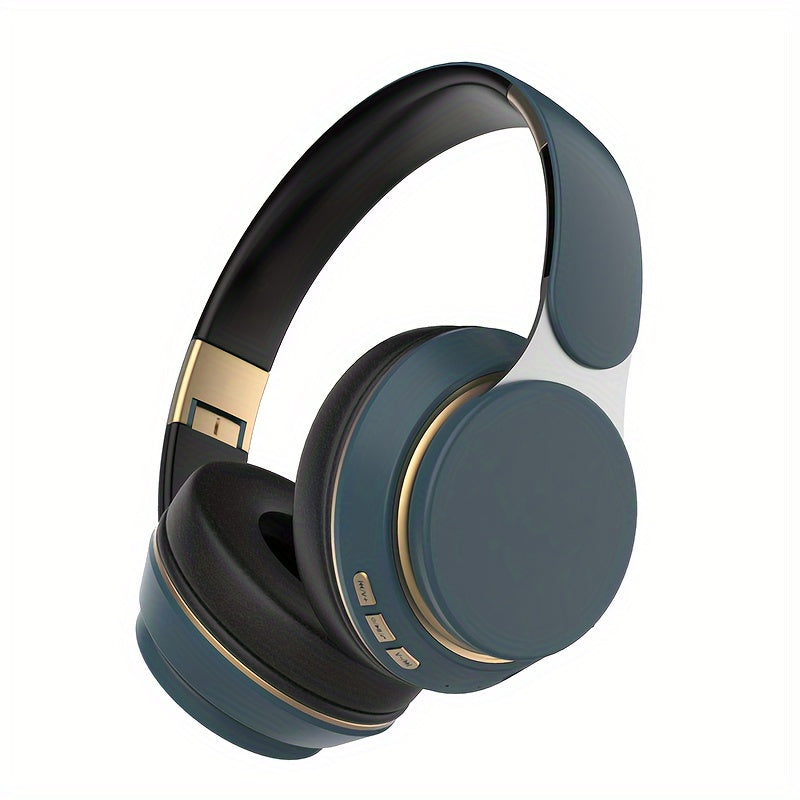 1pc Retro Style Wireless Headphones with HiFi Sound, Foldable & Portable Design, Built-in Radio, Condenser Mic, Button Control, Compatible with Cellphones, Ideal for Gaming, Exercise, Home Use - 5.3 Chip, Type-C Charging, Non