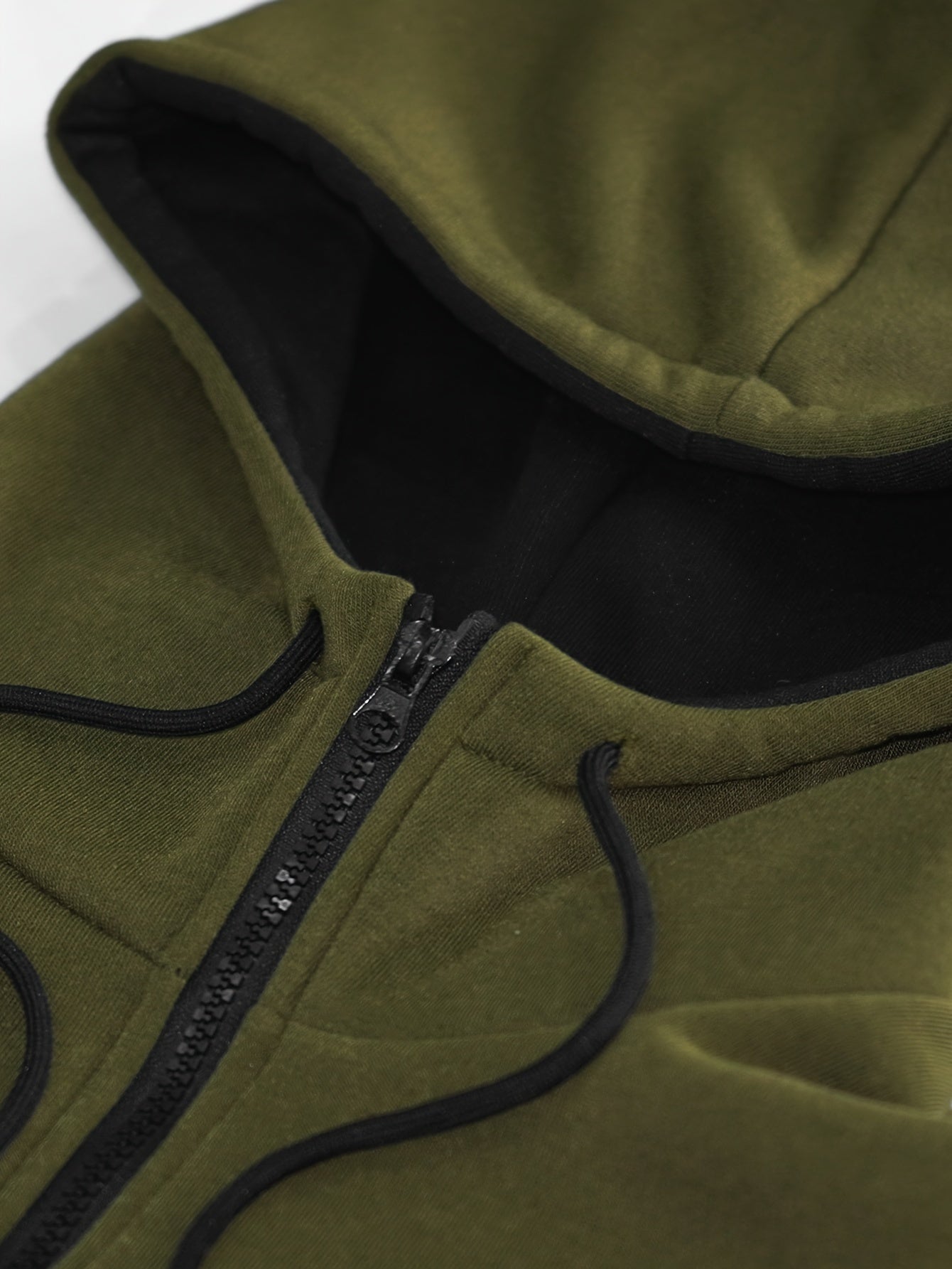 Men'S Autumn and Winter Fleece Sweatshirt Set with Hooded Drawstring Patchwork Sweatpants Casual Sporty Style Long Sleeve Jacket