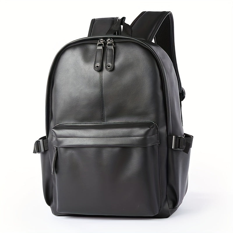PU Men's Casual Backpack, Outdoor Travel Backpack Student School Bag