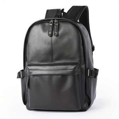 PU Men's Casual Backpack, Outdoor Travel Backpack Student School Bag