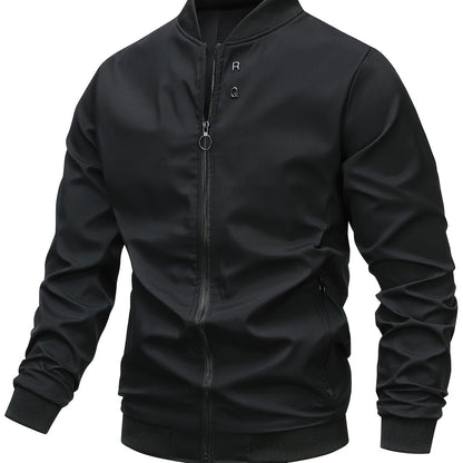 Men's Lightweight Spring Fall Windbreaker Jacket Coat Men's Windproof Outdoor Casual Stylish Zipper Pocket Jacket