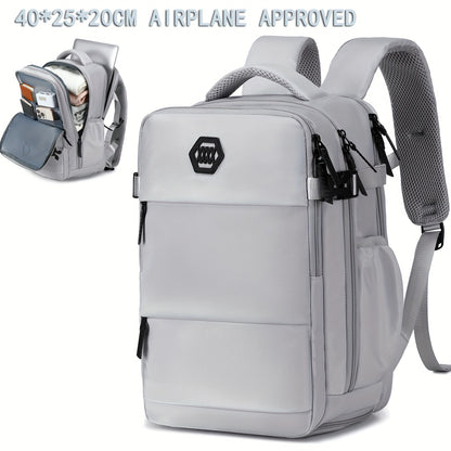 Travel Backpack for Men, Airline-Approved Carry-On Luggage, 15.6-Inch Laptop Business Bag, Weekend Leisure Hiking and Casual Daypack