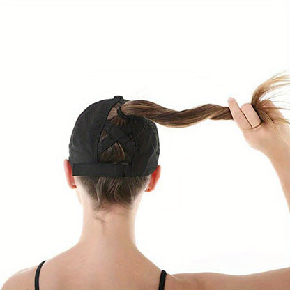 1x Summer Ponytail Baseball Cap, Women's Sports Hat Camping Hat Hiking Hat Christmas Gift