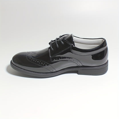 Boys Shoes Brogue Formal Classic Footwear Boys Oxford Shoes Classic Oxfords Wingtip Dress Shoes Round Toe Shoes