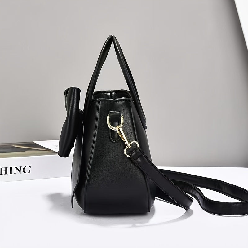 Large Capacity Practical Crossbody Women'S Bag 2025 New Commuting Versatile Cute Elegant Bow Design Fashionable Lightweight Fresh Street Outing Essential Shoulder Bag