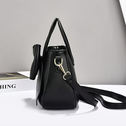 Large Capacity Practical Crossbody Women'S Bag 2025 New Commuting Versatile Cute Elegant Bow Design Fashionable Lightweight Fresh Street Outing Essential Shoulder Bag