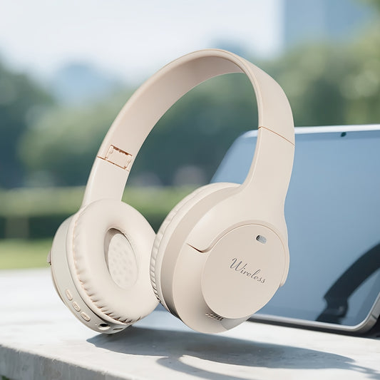Retro Headphones Wireless Over-Ear Foldable Gaming Headset for Casual Running Video Calls Voice HIFI Earbuds
