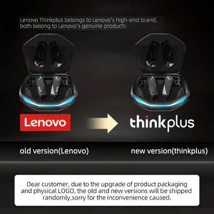 Lenovo ThinkPlus GM2 Pro անլար ականջակալներ՝ աղմուկի ինտելեկտուալ մարմամբ, բարձր որակի ձայն, լիցքավորվող USB-C լիցքավորման պատյան, նրբագեղ սև դիզայն, հարմարավետություն ամենօրյա օգտագործման համար։