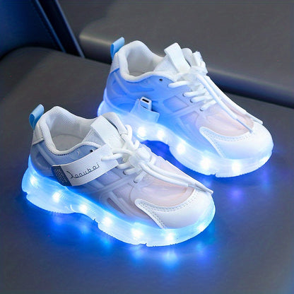 Rechargeable Glow-in-the-Dark Shoes for Kids - Colorful Neon Sneakers with Light-Up Design, Lightweight & Durable for Street Dance, Nighttime Play, and Casual Wear, Shoes for Girls, Street Dance Footwear, Vibrant Neon Accents