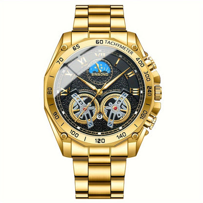 Double Tourbillon Watch Men's Hollow Mechanical Watch Multifunctional Fashion Luminous Wristwatch