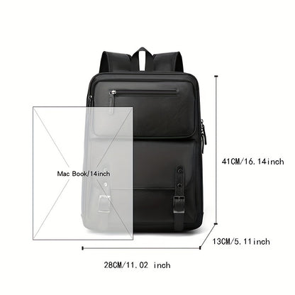 Men'S Simple Large Capacity Business Travel Backpack, Material, Daily Commute Sports Casual Computer Bag for College Students
