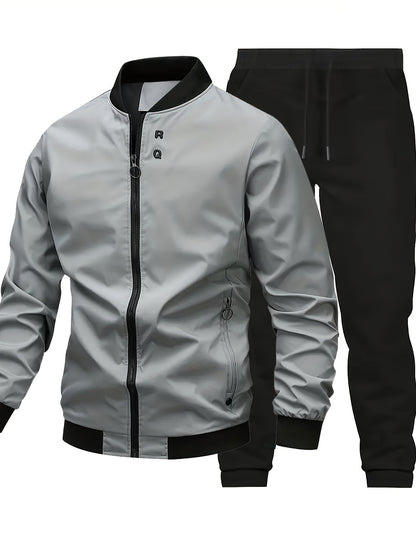 Sports Suit Men'S Spring and Autumn Casual Jacket Set with Matching Men'S Wear