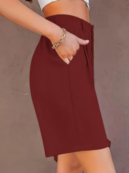 Elegant High-Waisted Summer Shorts for Women