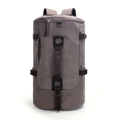 Men's Large Capacity Travel Backpack - Heavy-Duty Backpack with Multiple Compartments, Padded Shoulder Straps & Secure Buckles - Brown Backpack for Business, School, Backpacking - Urban Streetstyle Daypack