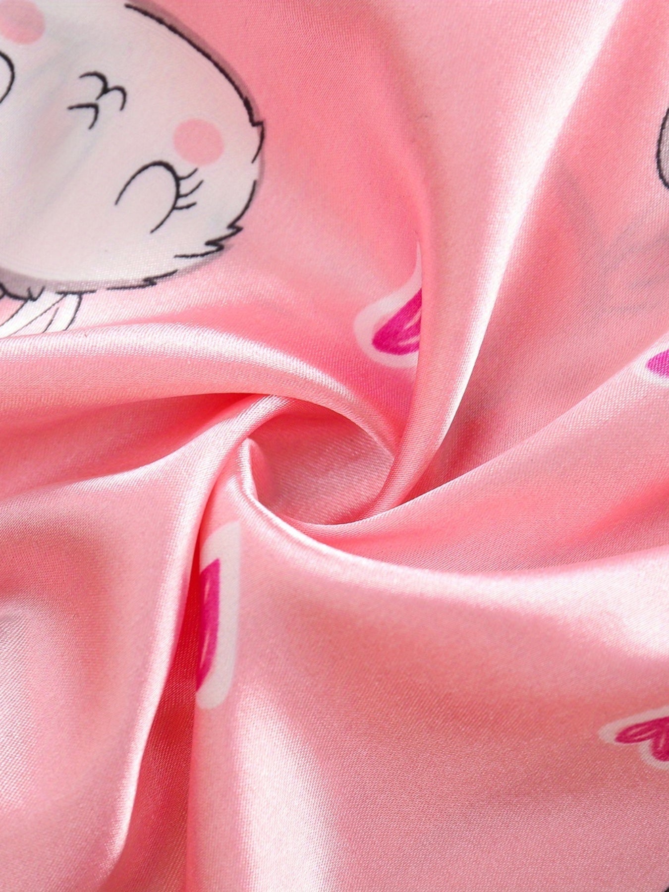 Children's Spring/Summer Cartoon Pink Rabbit Fashion Long Sleeve Suit