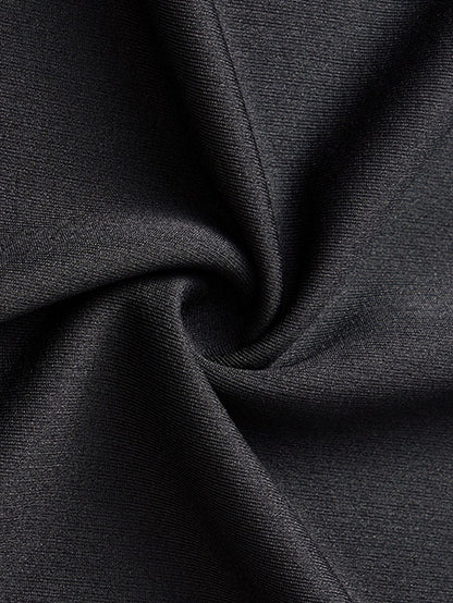 1pc Men's Spring Summer Casual Short Sleeve T-Shirt - Solid Black, Regular Fit Round Neck, Breathable Fabric for Gym, Outdoor & Casual Attire, Gym Shirts, Durable Casualwear, Smooth Texture