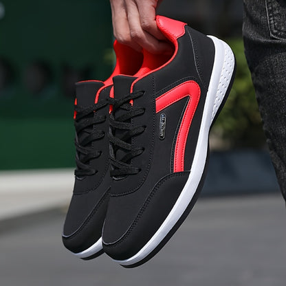Men'S Classic British Style Casual Business Shoes - All-Season Solid & Geometric Pattern, Low Top Lace-Up, Round Toe, Faux Upper, Fabric Inner, EVA TPR Sole, Comfortable Minimalist Design for Daily & Outdoor Use, Everyday Com