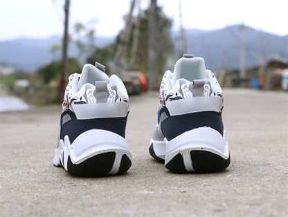 Men's High-Top Basketball Sneakers, Preppy Street Style, Solid Color with Cartoon & Stripes, All-Season Lace-Up Sports Shoes, Faux Upper, Fabric Inner, Rubber Sole, for Running, Hiking & Casual Wear, Outdoor Activities Shoes