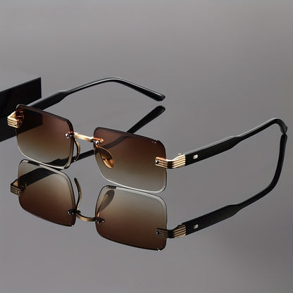 Unisex Business Square Fashion Glasses for Men & Women - High-Quality PC Frame with Gradient Purple Lenses, Sleek Black Design, Durable & Stylish for Casual or Professional Wear, Stylish Eyewear, Sophisticated Eyewear, Durabl