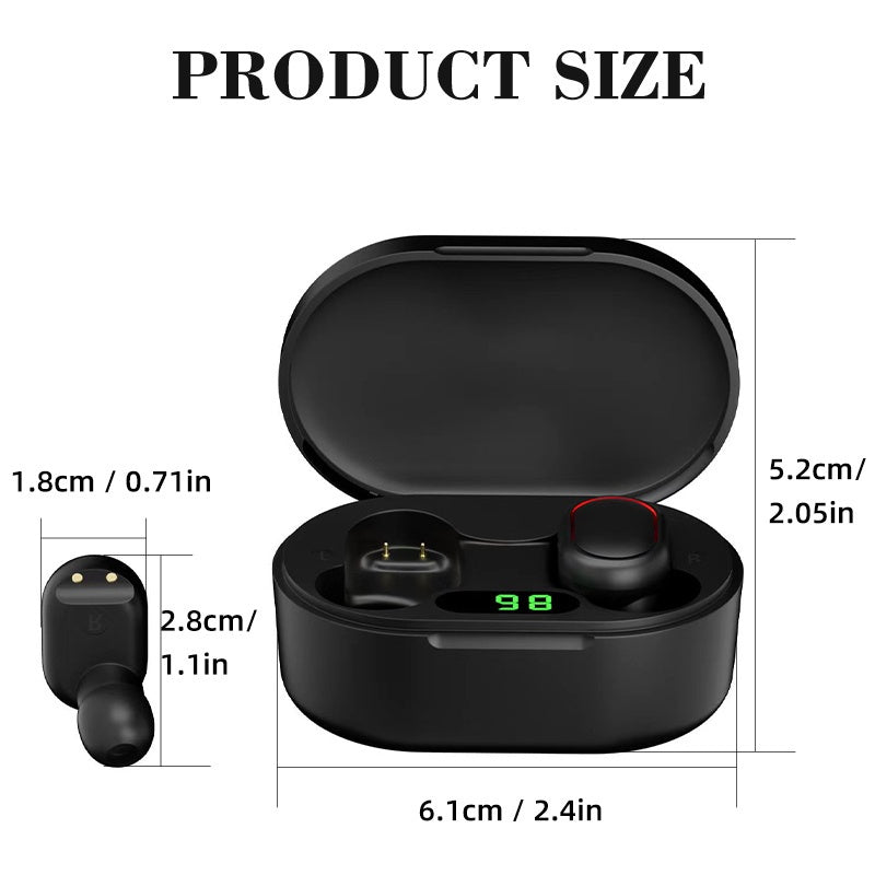 [Wireless Earbuds] 2024 New Wireless Earphones Headphones | with LED Display Touch In-Ear TWS Wireless Earbuds | for iOS/Android | Sports Music Game Headse