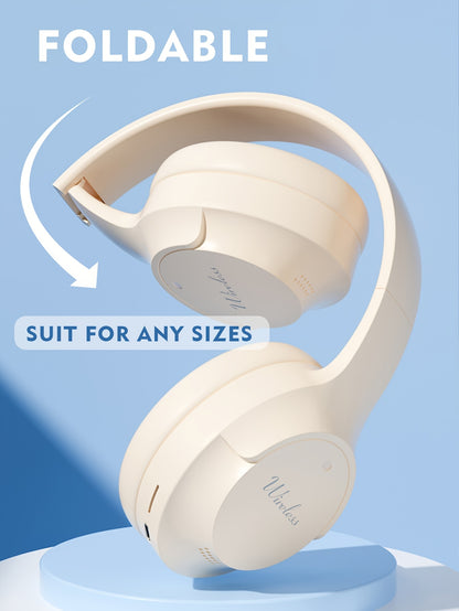 Retro Headphones Wireless Over-Ear Foldable Gaming Headset for Casual Running Video Calls Voice HIFI Earbuds