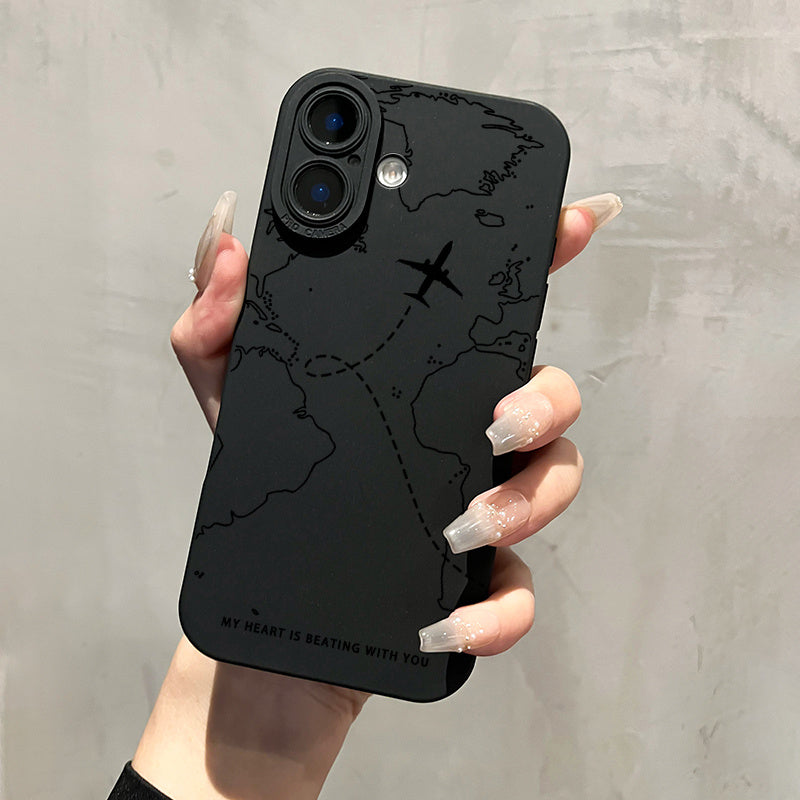 iPhone 16 15 14 13 12 11 Pro Max XS XR SE Թեժ վաճառքի սիլիկոնե հարվածակայուն երթուղու քարտեզ Pattern Phone Case 2024 Նոր Սուրբ Ծննդյան Թրենդ բջջային հեռախոսի պատյան TH1
