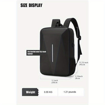 Durable Build, Business Style Laptop Backpack with Anti-Theft Design, Adjustable Shoulder Straps, Multiple Compartments, Zipper Closure & PVC Lining - Black, Secure Laptop Storage | Sleek Backpack Design | Sturdy Zipper Closu