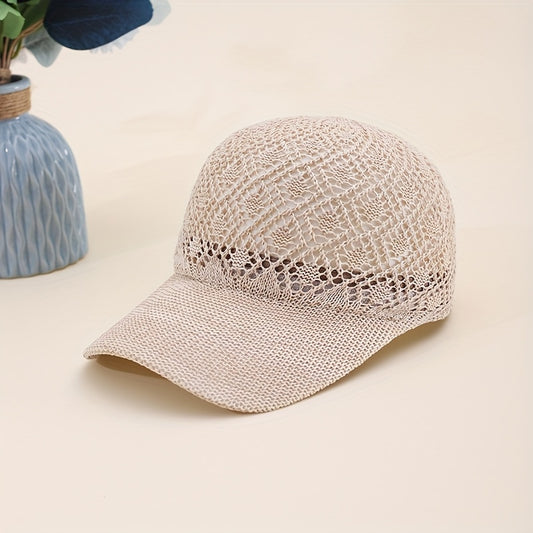 1pc New Hollow-Out Baseball Cap Summer Women's Versatile Adjustable Bucket Hat
