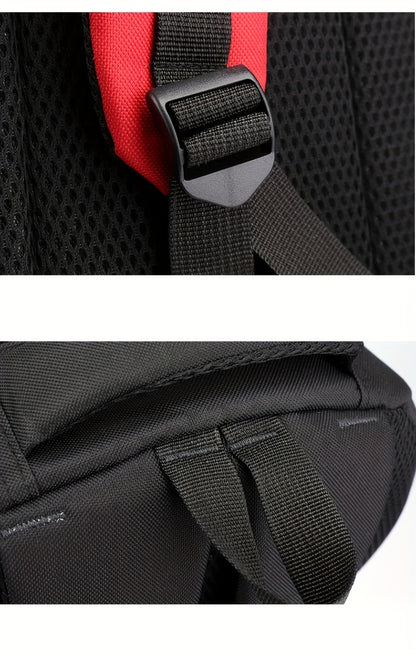 Durable Oxford Fabric Backpack - Spacious, Breathable, Adjustable Strap, Laptop Compartment, Ideal for Hiking, Camping, Travel, School & Work - High 46cm, Long 32cm, Thick 19cm, School Backpack | Adjustable Strap Backpack | D
