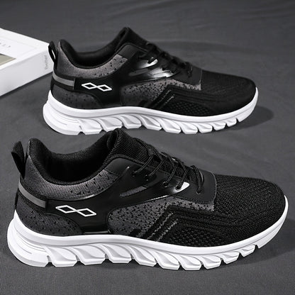 Men's Spring Collection Athletic Footwear - Breathable Mesh, Lace-Up, Fashionable for Outdoor Activities & Daily Use
