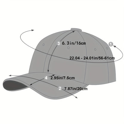 Men's Casual Polyester Baseball Cap, Ideal Choice For Gifts