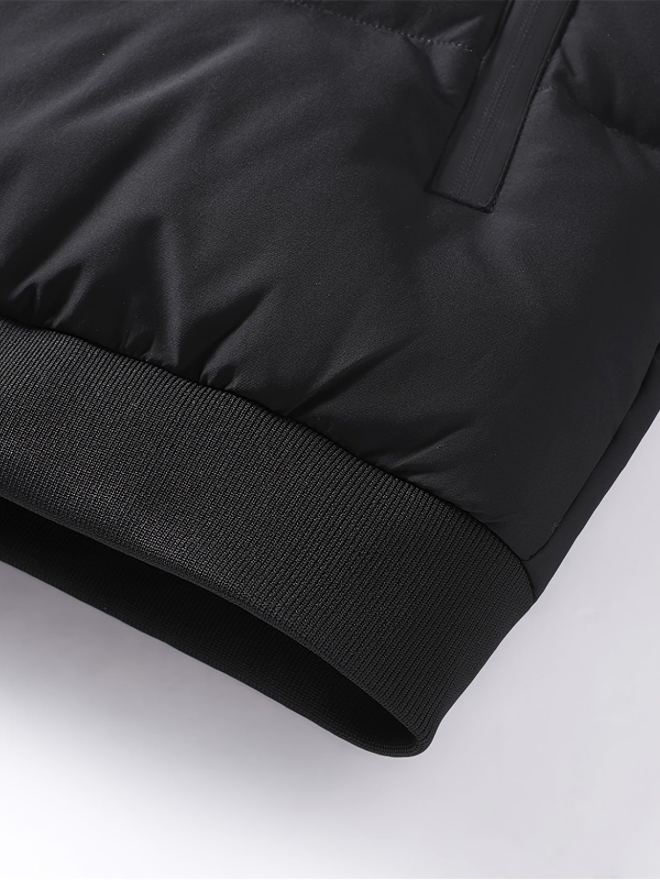 Men's Heavyweight Winter Coat - Full-Zip Cold Weather Jacket, Stand-Up Collar, Exterior Zipper Closure, Machine Washable Outer Shell for Everyday & Formal Wear - Black, Seasonal Layering, Sleek Design, Durable Fabric, Urban C