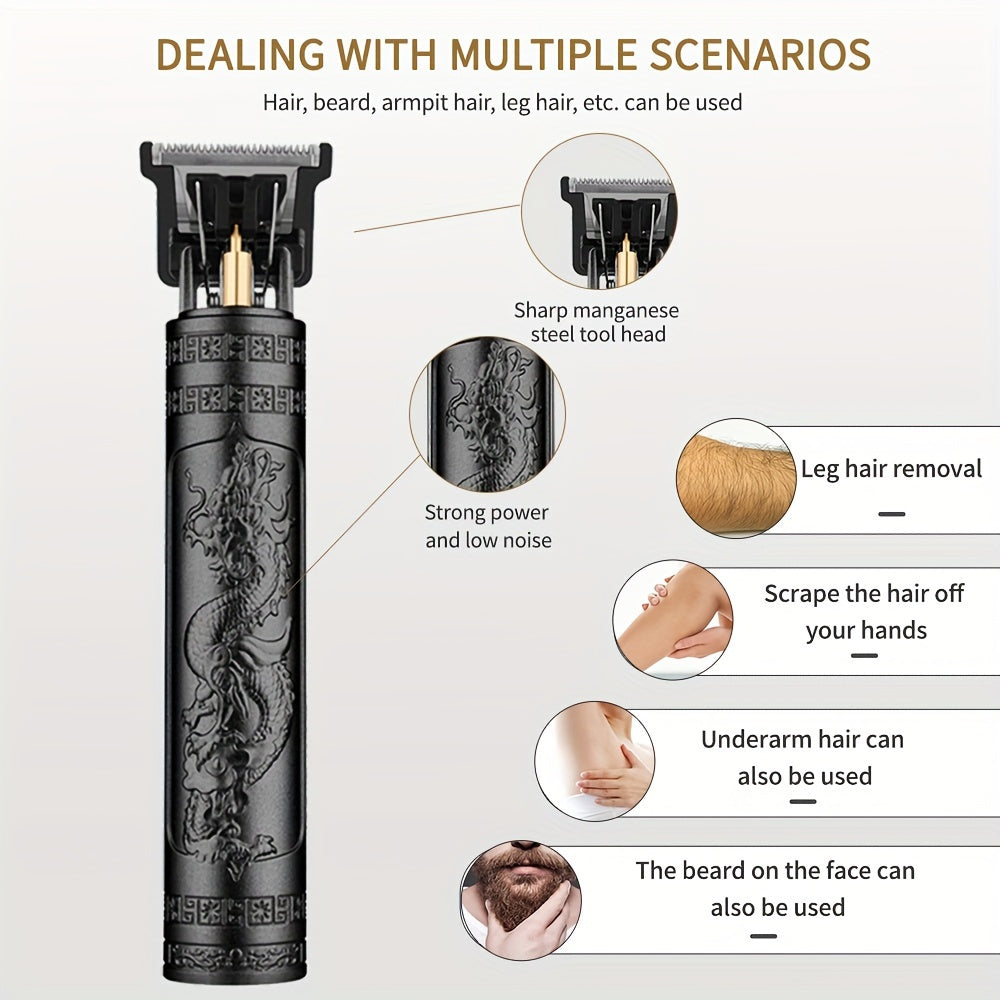 Men'S Grooming Trimmer and Shaver Set, WEEME Brand, Cordless USB Rechargeable, T-Shaped Blade, Beard Edging Tool, Can Be Trimmed and Carved, Fits Different Hairstyles, Includes 4 Limit Combs, Home Haircutting Kit, Barber Acce