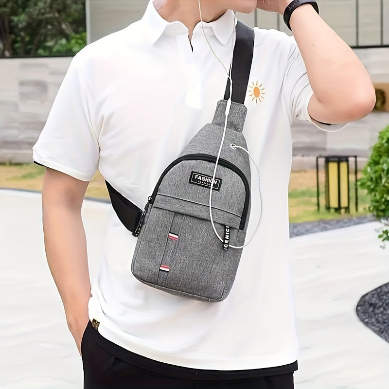 Men'S Canvas Backpack, Black, Multi-Compartment, Adjustable Straps, Woven, Spiked Details, Daily Commute Style, Hand Washable, Uncharged, for Travel & Everyday Use