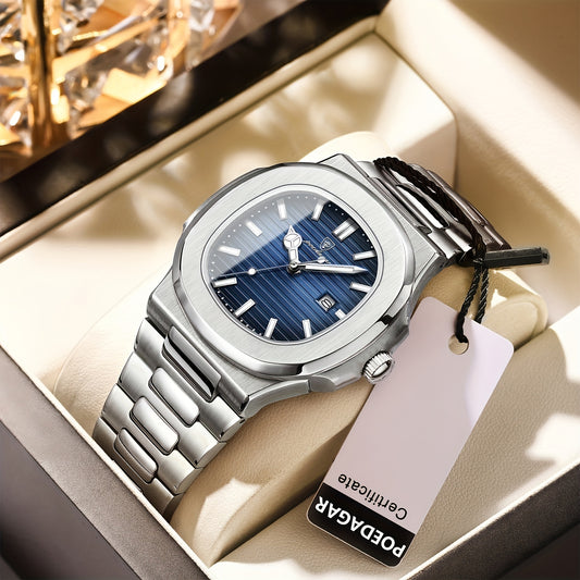 POEDAGAR New Men's Watch With Luminous Calendar, Trendy For Students, Cool And Hot Sale Quartz Wristwatch