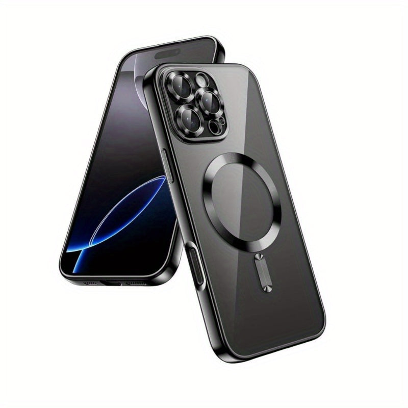 Համատեղելի է iPhone 16 Pro Max/iPhone 15 Pro Max և iPhone 16e/iPhone 15/16 Pro մագնիսական անլար լիցքավորման հեռախոսի պատյան, տեսախցիկի ոսպնյակի պաշտպանություն