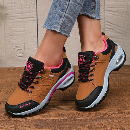 Women'S Athletic Sneakers, Thick Sole Soft Sole Fashion Outdoor Hiking Non-slip Casual Walking Shoes