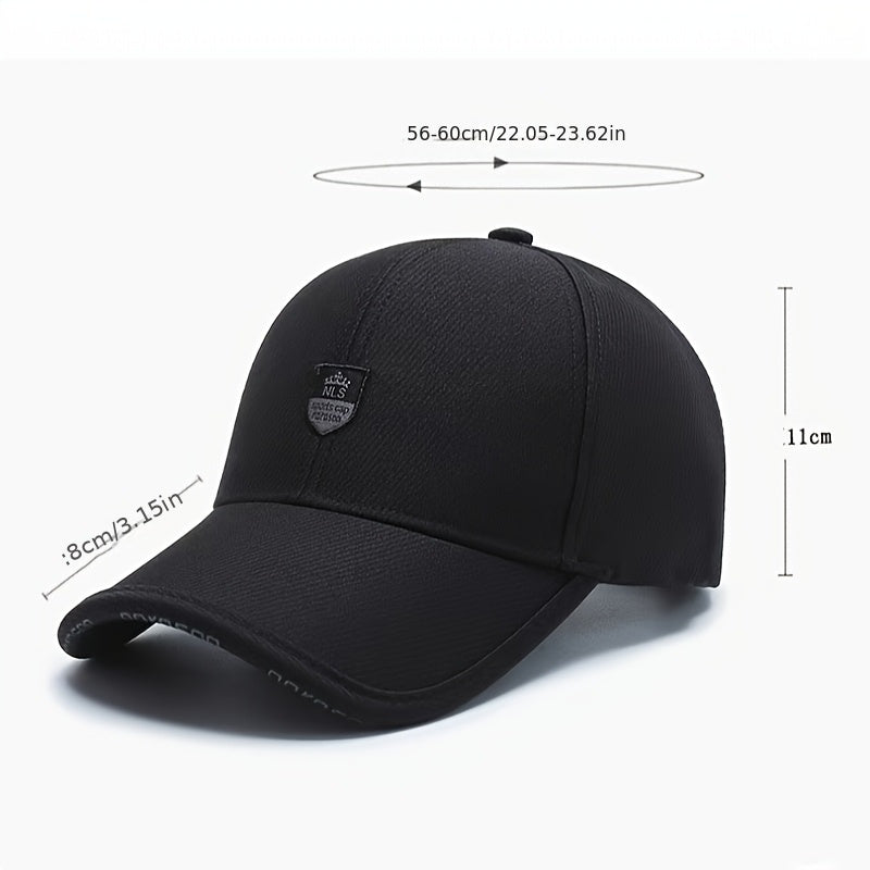 1pc Men'S Baseball Cap, Fantasy Charm Style, Adjustable, Hand Wash, Suitable for Valentine'S Day, Christmas, Spring Festival - Fashionable Versatile Peaked Cap, Suitable for Middle-Aged Peopl