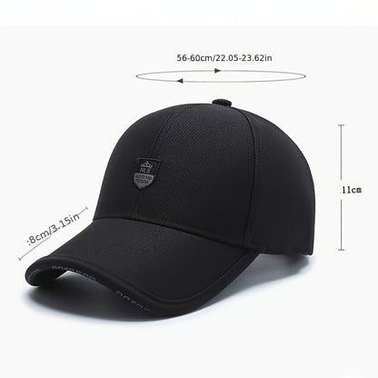 1pc Men'S Baseball Cap, Fantasy Charm Style, Adjustable, Hand Wash, Suitable for Valentine'S Day, Christmas, Spring Festival - Fashionable Versatile Peaked Cap, Suitable for Middle-Aged Peopl