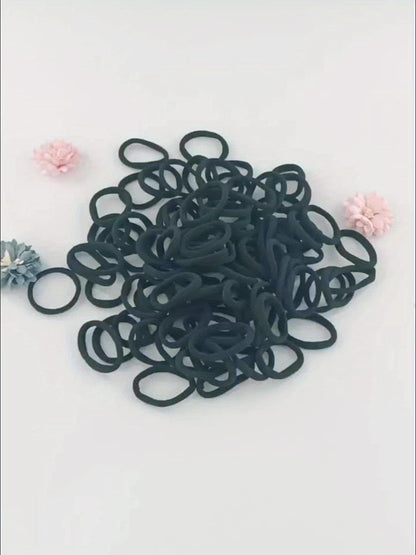 10/20/50/100pcs Solid Color Elastic Hair Band Ponytail Clip Stylish Hair Styling Accessories for Daily Use