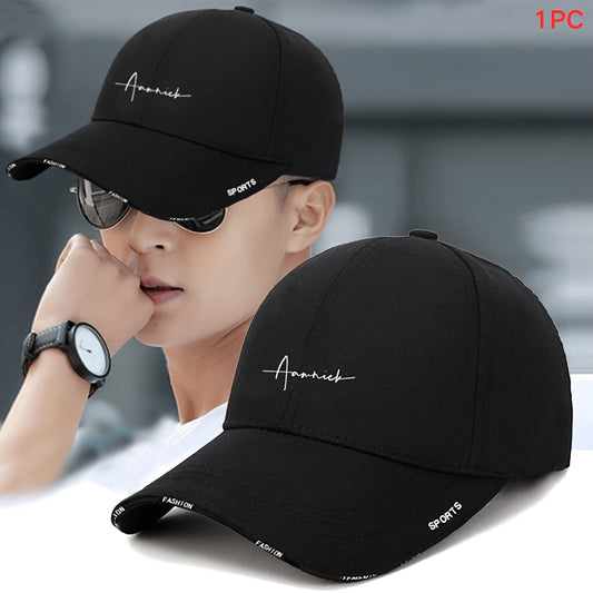 1pc Unisex Casual Embroidered Letter Baseball Cap, Spring/Winter Sun Protection Hip Hop Hat, Lightweight Outdoor Travel Cap