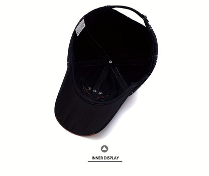 1pc Unisex Sunshade Breathable Baseball Cap With Eagle Embroidery For Outdoor Sport, Ideal choice for Gifts