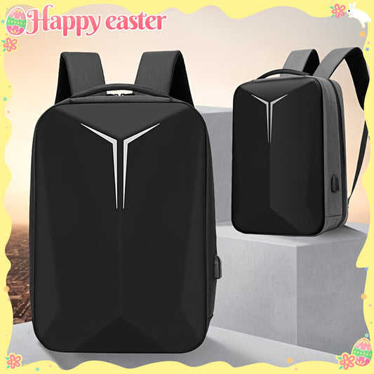 Hard shell business backpack for men, 15.6-inch laptop backpack, multifunctional travel backpack, night reflective strip design, commuting computer bag, Men's document backpack gift