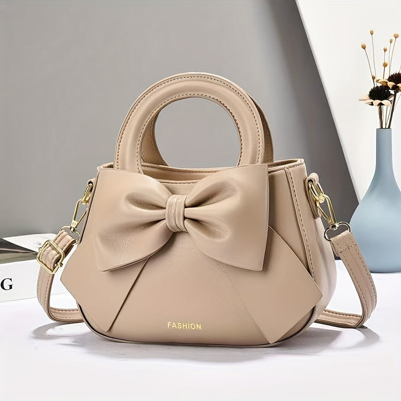Large Capacity Practical Crossbody Women'S Bag 2025 New Commuting Versatile Cute Elegant Bow Design Fashionable Lightweight Fresh Street Outing Essential Shoulder Bag