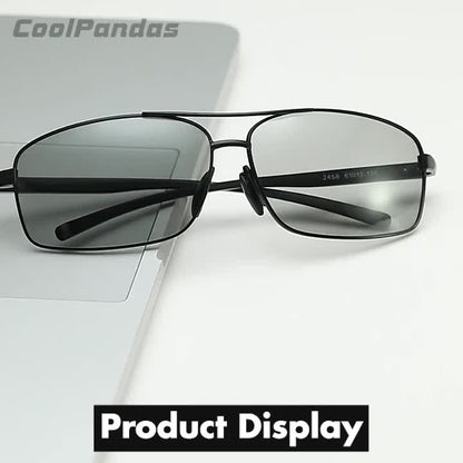 Coolpandas Brand Top Photochromic Glasses for Men And Women, Polarized Chameleon Glasses for Outdoor Sports, Fishing, Driving Goggles with Anti-Glare Features.